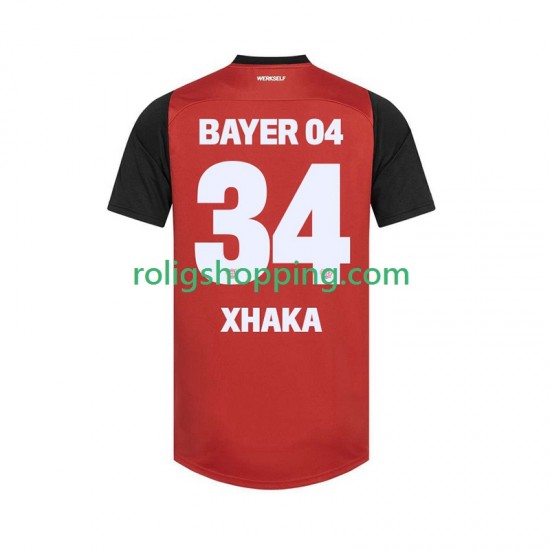 Fotbollströja Bayer 04 Leverkusen XHAKA 34 Män Hemmaställ 2024-2025 Kort ärm