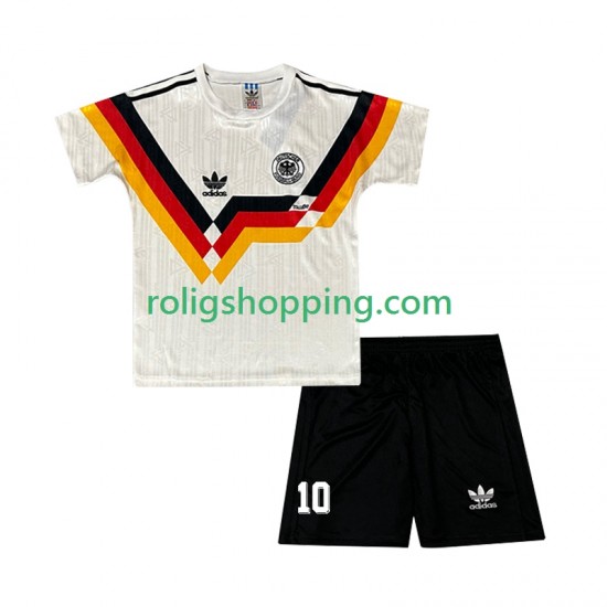 Fotbollströja Tyskland Matthaus 10 1990 Retro Barn Hemmaställ Kort ärm