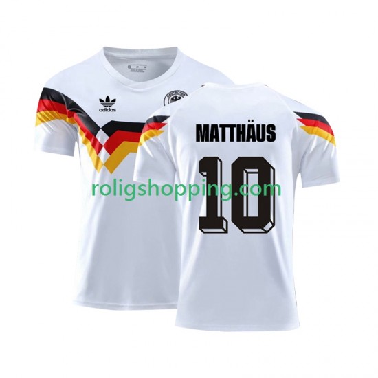 Fotbollströja Tyskland Matthaus 10 1990 Retro Män Hemmaställ Kort ärm