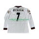 Fotbollströja Manchester United Beckham 7 1998 Retro Män Bortaställ 1999 Lång ärm