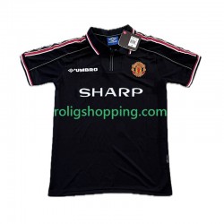 Fotbollströja Manchester United Beckham 7 1998 Retro Män Tredjeställ 1999 Kort ärm