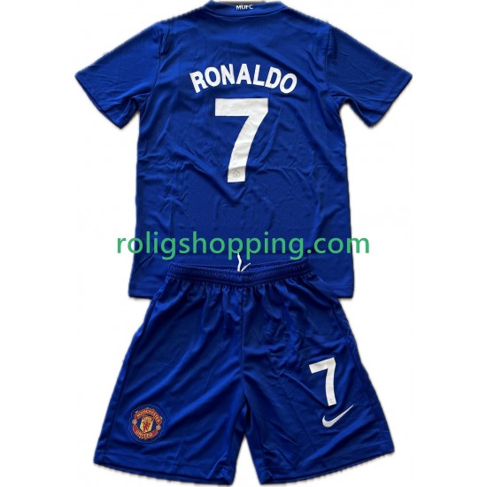 Fotbollströja Manchester United Cristiano Ronaldo 7 2009 Retro Barn Tredjeställ 2008 Kort ärm