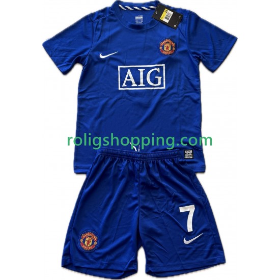 Fotbollströja Manchester United Cristiano Ronaldo 7 2009 Retro Barn Tredjeställ 2008 Kort ärm
