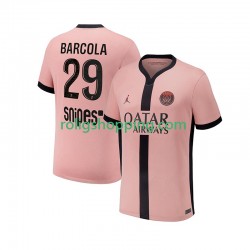 Fotbollströja Paris Saint-Germain Bradley Barcola 29 Män Tredjeställ 2024-2025 Kort ärm