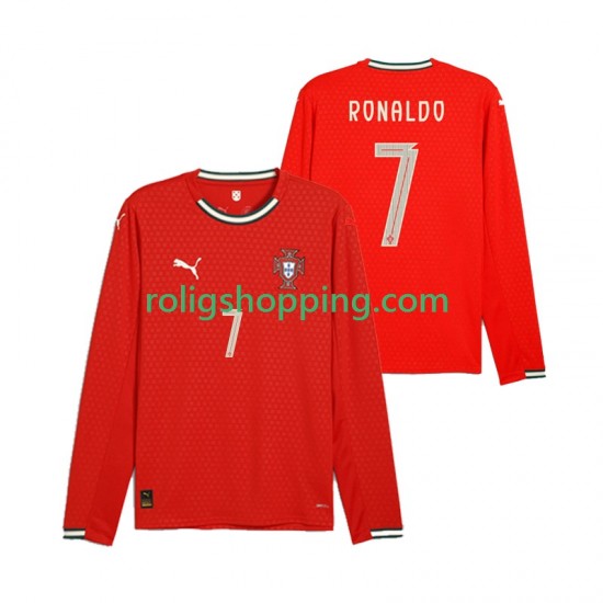 Fotbollströja Portugal Cristiano Ronaldo 7 Män Hemmaställ 2025 Lång ärm