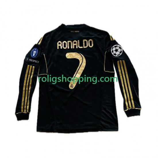 Fotbollströja Real Madrid Cristiano Ronaldo 7 -2012 Män Bortaställ 2011 Lång ärm