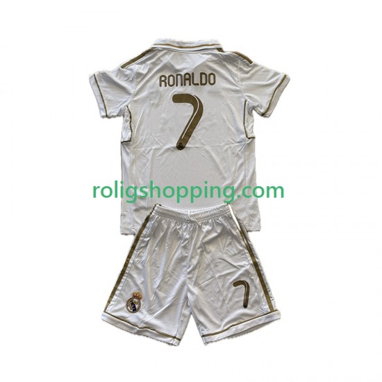Fotbollströja Real Madrid Cristiano Ronaldo 7 2012 Retro Barn Hemmaställ 2011 Kort ärm