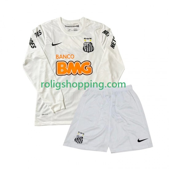 Fotbollströja Santos FC 2012 Retro Barn Hemmaställ 2011 Lång ärm