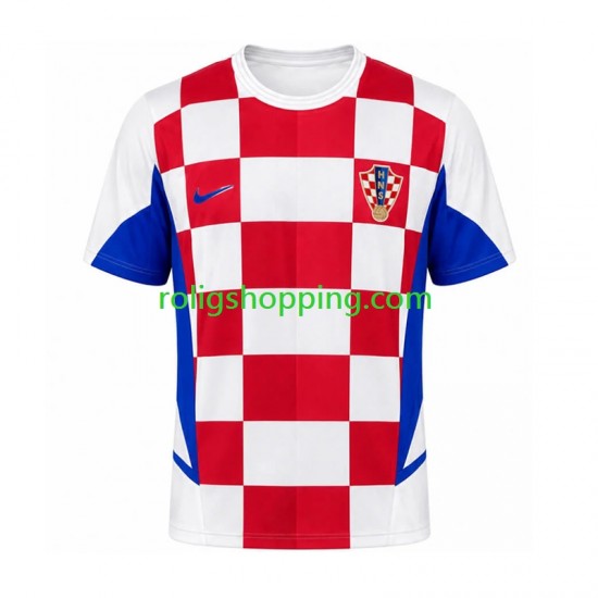 Fotbollströja Kroatien 2002 Män Hemmaställ Kort ärm Retro