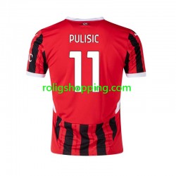Fotbollströja AC Milan Pulisic 11 Män Hemmaställ 2024-2025 Kort ärm