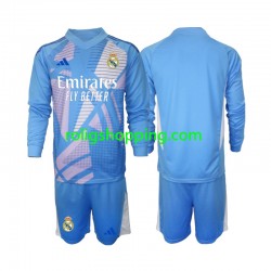 Fotbollströja Real Madrid Målvakt Barn Hemmaställ 2024-2025 Lång ärm
