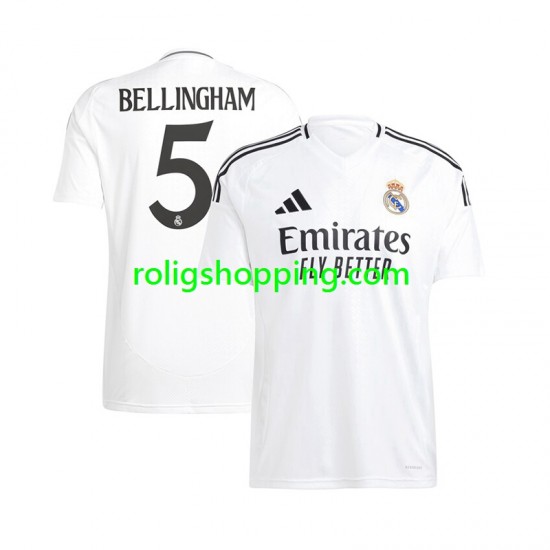 Fotbollströja Real Madrid Jude Bellingham 5 Män Hemmaställ 2024-2025 Kort ärm