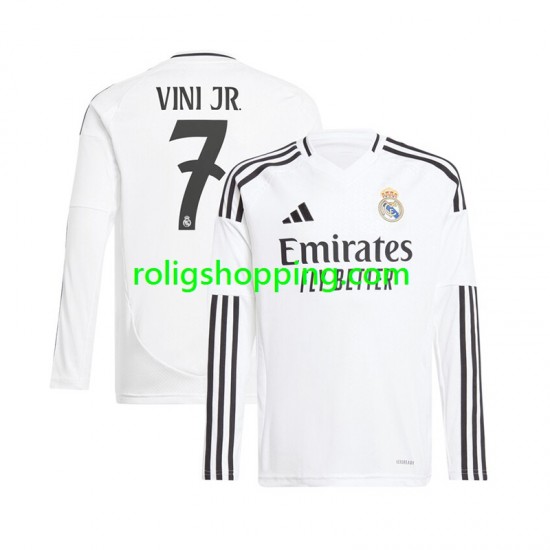 Fotbollströja Real Madrid Vinicius Junior 7 Män Hemmaställ 2024-2025 Lång ärm
