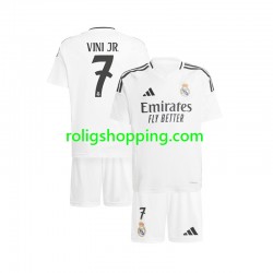 Fotbollströja Real Madrid Vinicius Junior 7 Barn Hemmaställ 2024-2025 Kort ärm