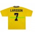 Fotbollströja Sverige Henrik Larsson 7 Retro Män Hemmaställ 1994 Kort ärm