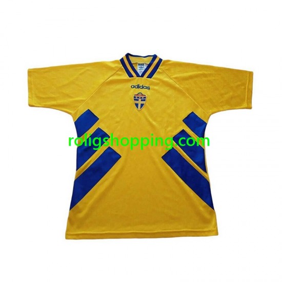 Fotbollströja Sverige Retro Män Hemmaställ 1994 Kort ärm