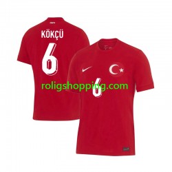 Fotbollströja Turkiet Orkun Kokcu 6 Män Bortaställ Euro 2024 Kort ärm
