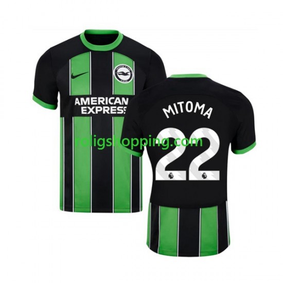 Fotbollströja Brighton Hove Albion Mitoma 22 Män Bortaställ 2023-2024 Kort ärm