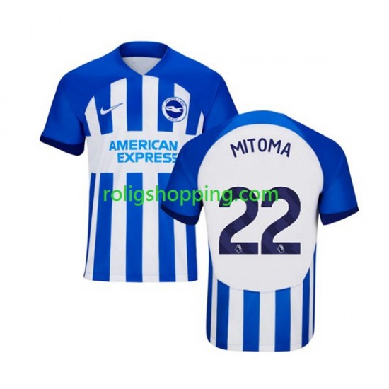 Fotbollströja Brighton Hove Albion Mitoma 22 Män Hemmaställ 2023-2024 Kort ärm