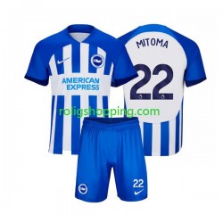Fotbollströja Brighton Hove Albion Mitoma 22 Barn Hemmaställ 2023-2024 Kort ärm
