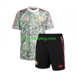 Fotbollströja Manchester United Stone Roses Barn Hemmaställ 2023-2024 Kort ärm
