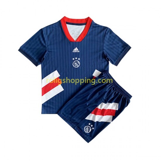 Fotbollströja AFC Ajax Icon Retro Barn Hemmaställ 2022-2023 Kort ärm