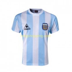 Fotbollströja Argentina 1986 Retro Män Hemmaställ Kort ärm