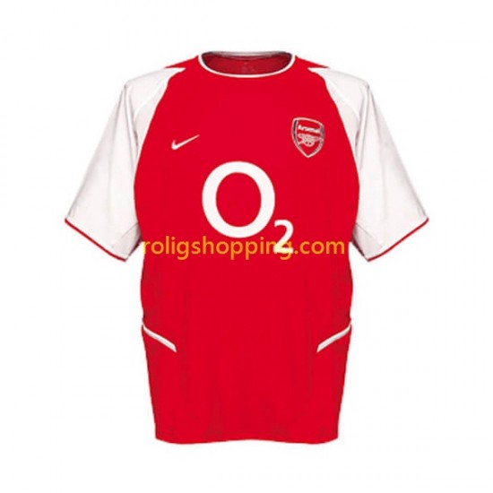 Fotbollströja Arsenal 2002 Retro Män Hemmaställ Kort ärm