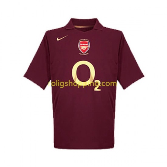 Fotbollströja Arsenal 2005 Retro Män Hemmaställ Kort ärm