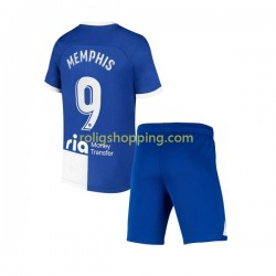 Fotbollströja Atlético Madrid Memphis 9 120 Anniversary Barn Hemmaställ 2022-2023 Kort ärm