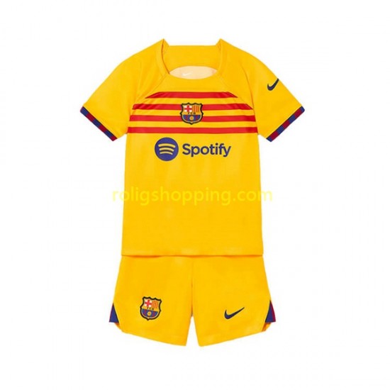 Fotbollströja FC Barcelona Barn Fjärdeställ 2022-2023 Kort ärm