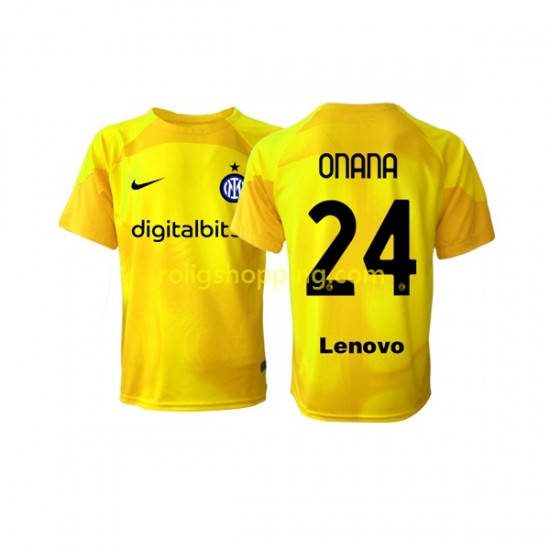 Fotbollströja Inter Milan Andre Onana 24 Målvakt Män Bortaställ 2022-2023 Kort ärm