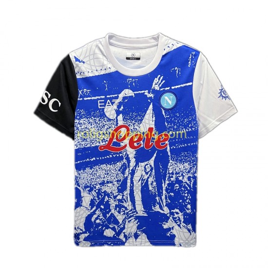 Fotbollströja SSC Napoli Maradona Champions Special Edition Män Hemmaställ 2023 Kort ärm