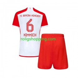 Fotbollströja FC Bayern München Joshua Kimmich 6 Barn Hemmaställ 2023-2024 Kort ärm