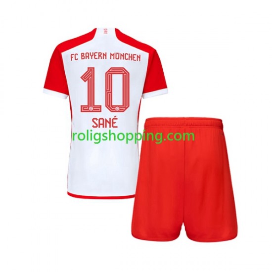 Fotbollströja FC Bayern München Leroy Sane 10 Barn Hemmaställ 2023-2024 Kort ärm