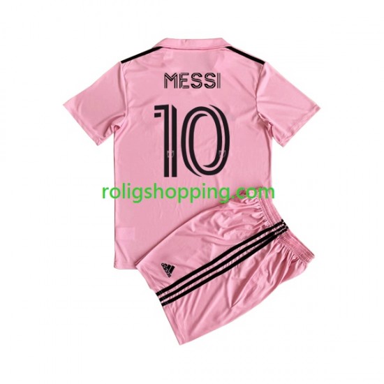 Fotbollströja Inter Miami Lionel Messi 10 Barn Hemmaställ 2023 Kort ärm