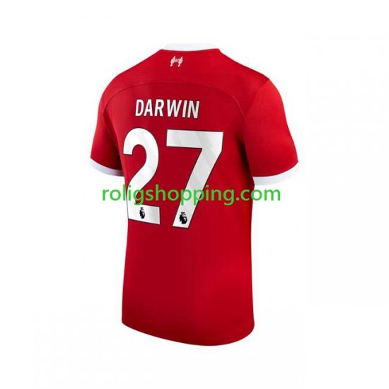 Fotbollströja Liverpool Darwin Nunez 27 Män Hemmaställ 2023-2024 Kort ärm