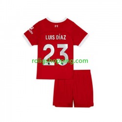 Fotbollströja Liverpool Luis Diaz 23 Barn Hemmaställ 2023-2024 Kort ärm