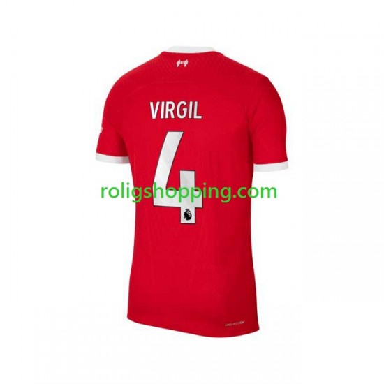 Fotbollströja Liverpool Virgil van Dijk 4 Män Hemmaställ 2023-2024 Kort ärm