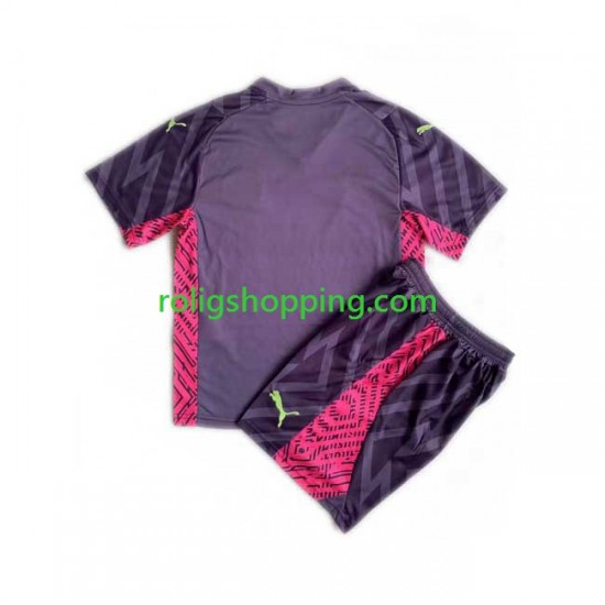 Fotbollströja Manchester City Målvakt Barn Bortaställ 2023-2024 Kort ärm