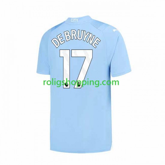 Fotbollströja Manchester City Kevin De Bruyne 17 Män Hemmaställ 2023-2024 Kort ärm