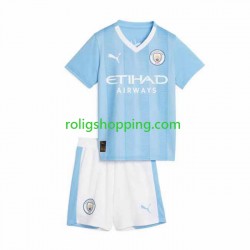 Fotbollströja Manchester City Barn Hemmaställ 2023-2024 Kort ärm