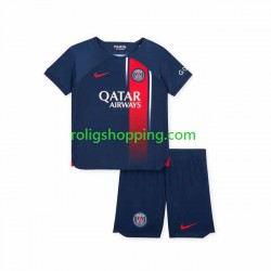 Fotbollströja Paris Saint-Germain Barn Hemmaställ 2023-2024 Kort ärm