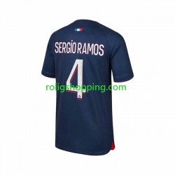 Fotbollströja Paris Saint-Germain Sergio Ramos 4 Män Hemmaställ 2023-2024 Kort ärm