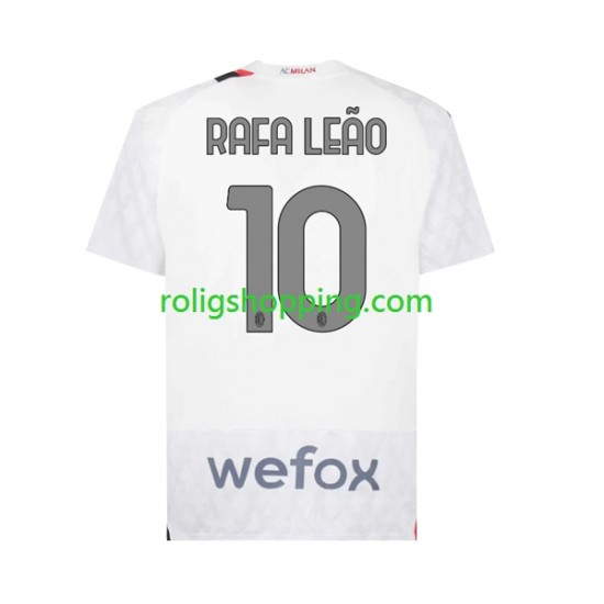 Fotbollströja AC Milan Rafael Leao 10 Män Bortaställ 2023-2024 Kort ärm