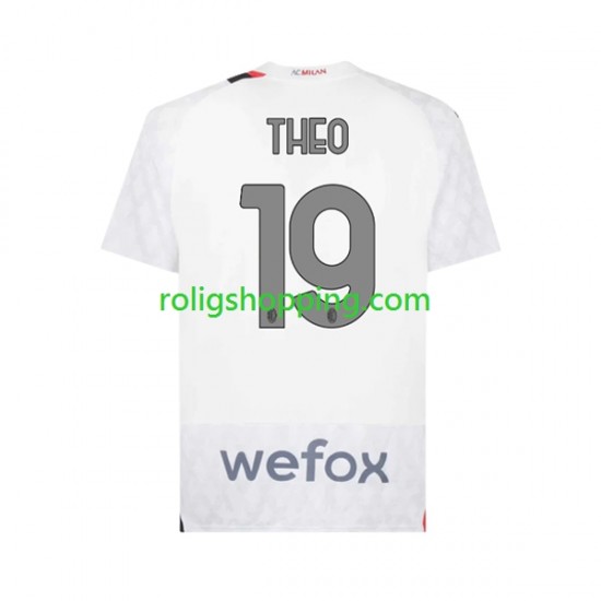 Fotbollströja AC Milan Theo 19 Män Bortaställ 2023-2024 Kort ärm