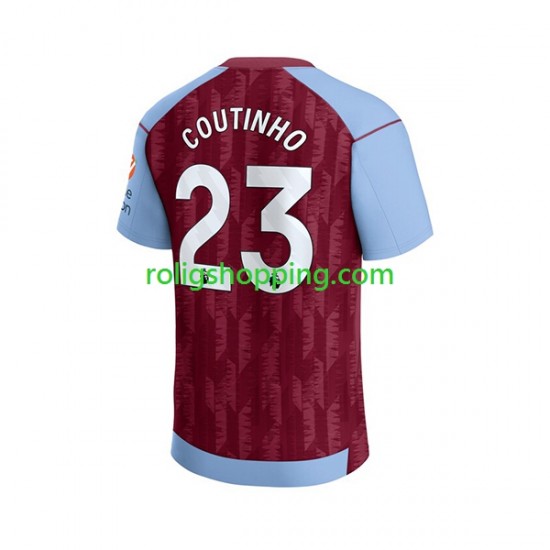 Fotbollströja Aston Villa Philippe Coutinho 23 Män Hemmaställ 2023-2024 Kort ärm