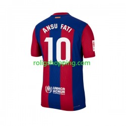 Fotbollströja FC Barcelona Ansu Fati 10 Män Hemmaställ 2023-2024 Kort ärm