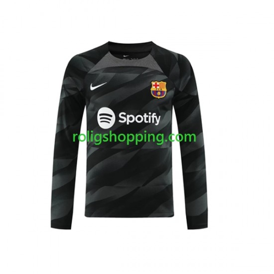 Fotbollströja FC Barcelona Målvakt Män Bortaställ 2023-2024 Lång ärm