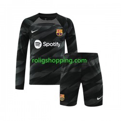 Fotbollströja FC Barcelona Målvakt Barn Bortaställ 2023-2024 Lång ärm